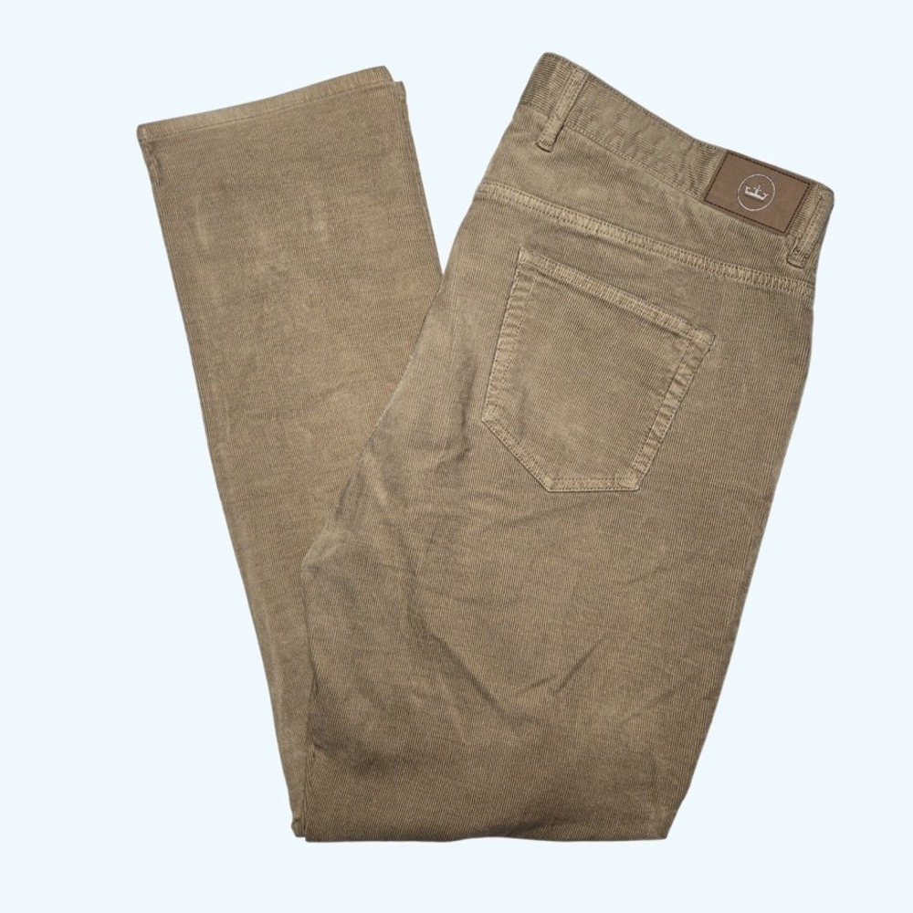 Peter Millar Superior Soft Corduroy Five-Pocket Pant Mens 38x34 Tan MF21B29